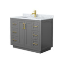 Miranda 42" Free Standing Single Basin Vanity Set with Cabinet and Marble Vanity Top - image 12