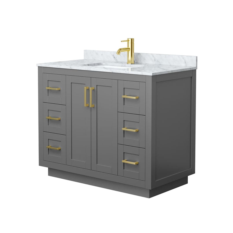Miranda 42" Free Standing Single Basin Vanity Set with Cabinet and Marble Vanity Top - image 12
