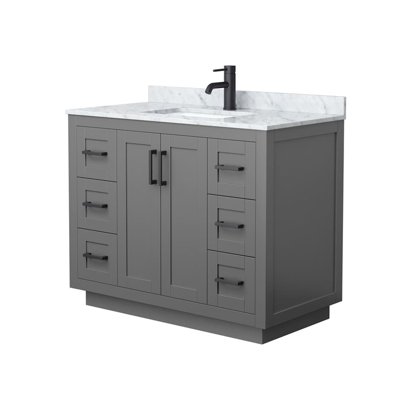 Miranda 42" Free Standing Single Basin Vanity Set with Cabinet and Marble Vanity Top - image 15