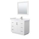 Miranda 42" Free Standing Single Basin Vanity Set with Cabinet, Cultured Marble Vanity Top, and Framed Mirror - image 9