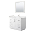 Miranda 42" Free Standing Single Basin Vanity Set with Cabinet, Cultured Marble Vanity Top, and Framed Mirror - image 10