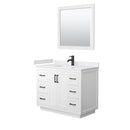 Miranda 42" Free Standing Single Basin Vanity Set with Cabinet, Cultured Marble Vanity Top, and Framed Mirror - image 16