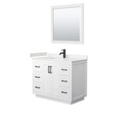 Miranda 42" Free Standing Single Basin Vanity Set with Cabinet, Cultured Marble Vanity Top, and Framed Mirror - image 17
