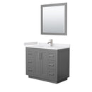 Miranda 42" Free Standing Single Basin Vanity Set with Cabinet, Cultured Marble Vanity Top, and Framed Mirror - image 18