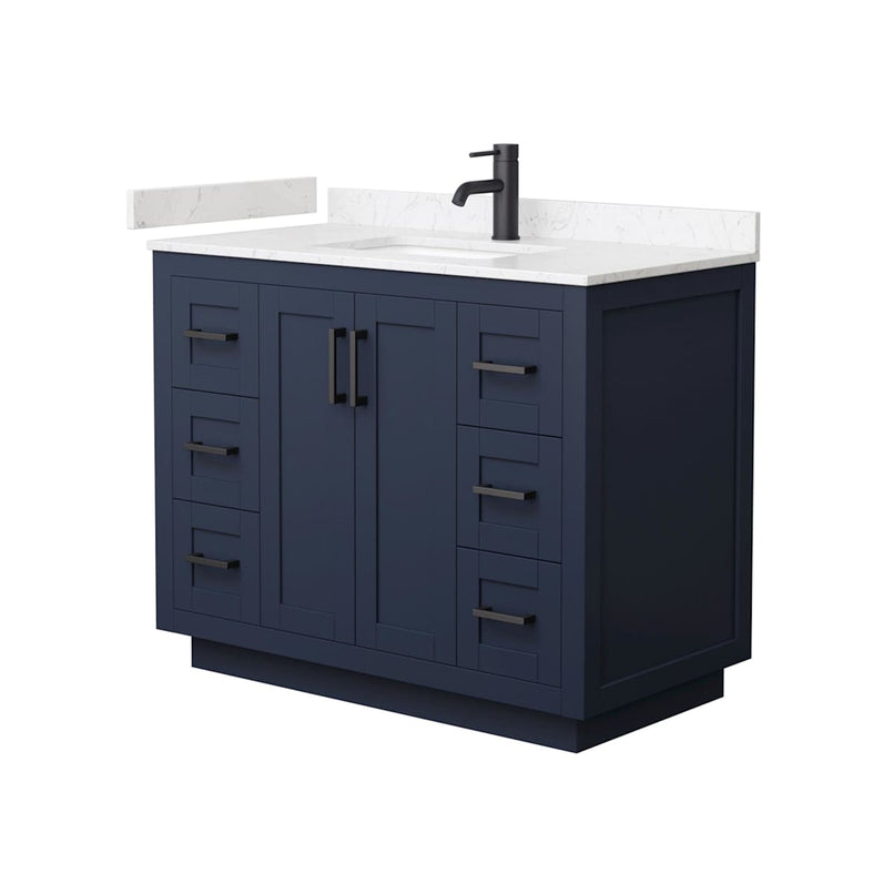 Miranda 42" Free Standing Single Basin Vanity Set with Cabinet and Cultured Marble Vanity Top - image 2