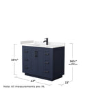 Miranda 42" Free Standing Single Basin Vanity Set with Cabinet and Cultured Marble Vanity Top - image 5