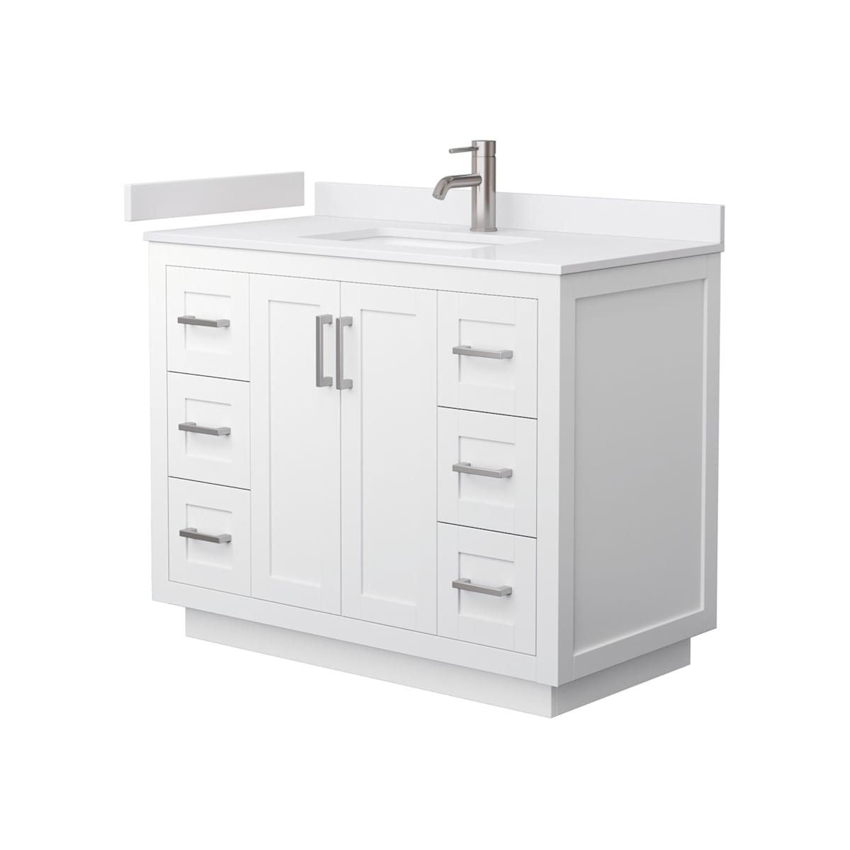 Miranda 42" Free Standing Single Basin Vanity Set with Cabinet and Cultured Marble Vanity Top
