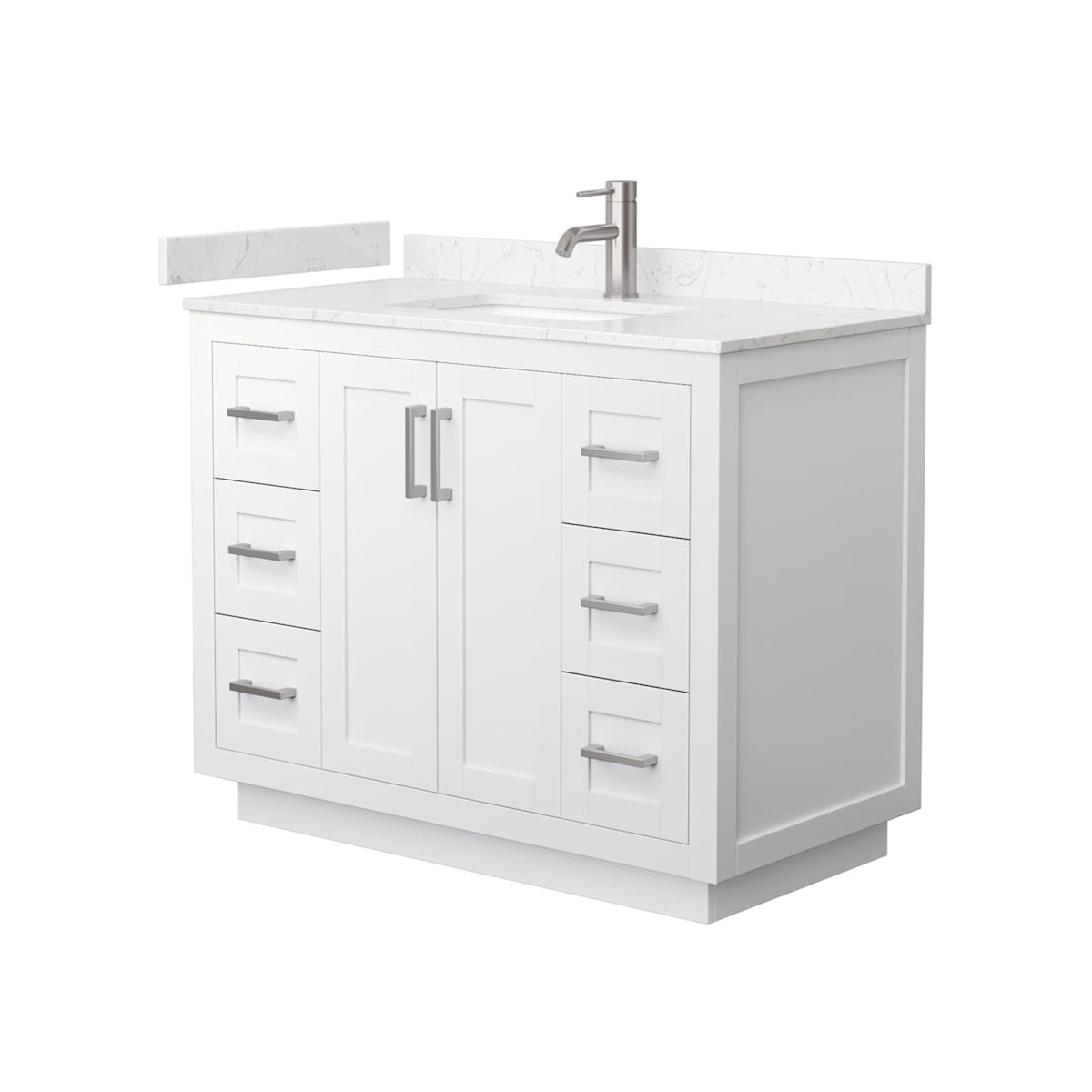 Miranda 42" Free Standing Single Basin Vanity Set with Cabinet and Cultured Marble Vanity Top
