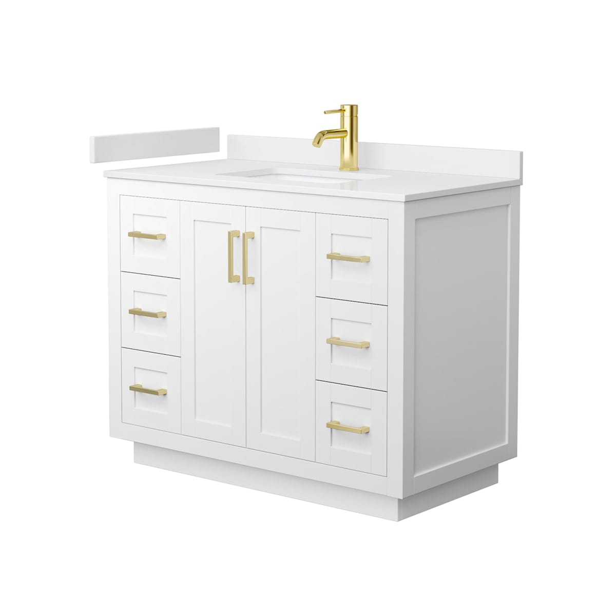 Miranda 42" Free Standing Single Basin Vanity Set with Cabinet and Cultured Marble Vanity Top - image 10