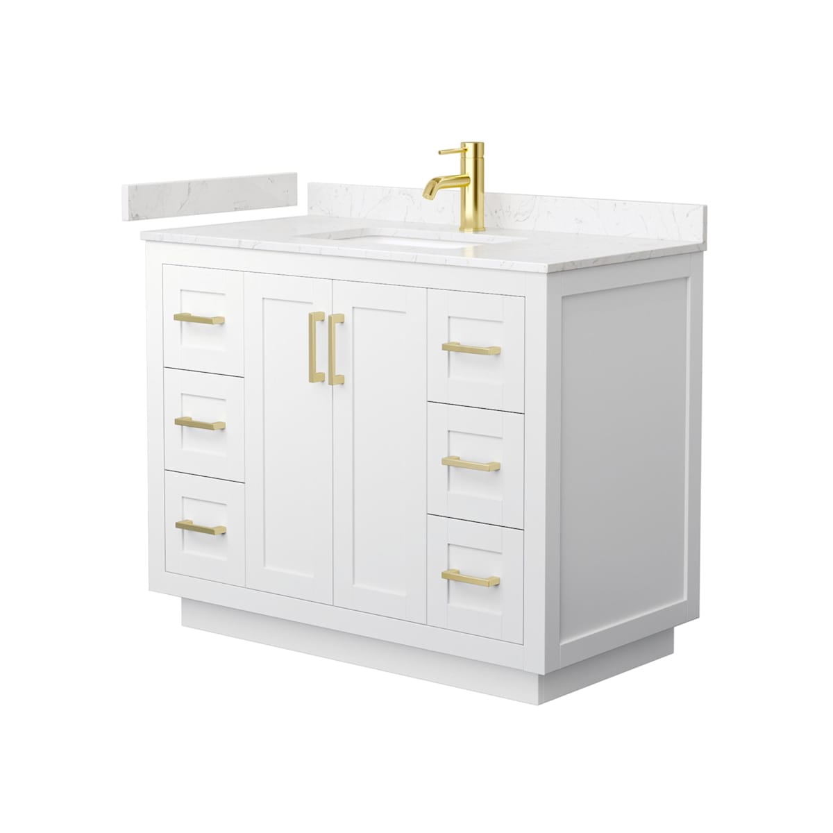 Miranda 42" Free Standing Single Basin Vanity Set with Cabinet and Cultured Marble Vanity Top