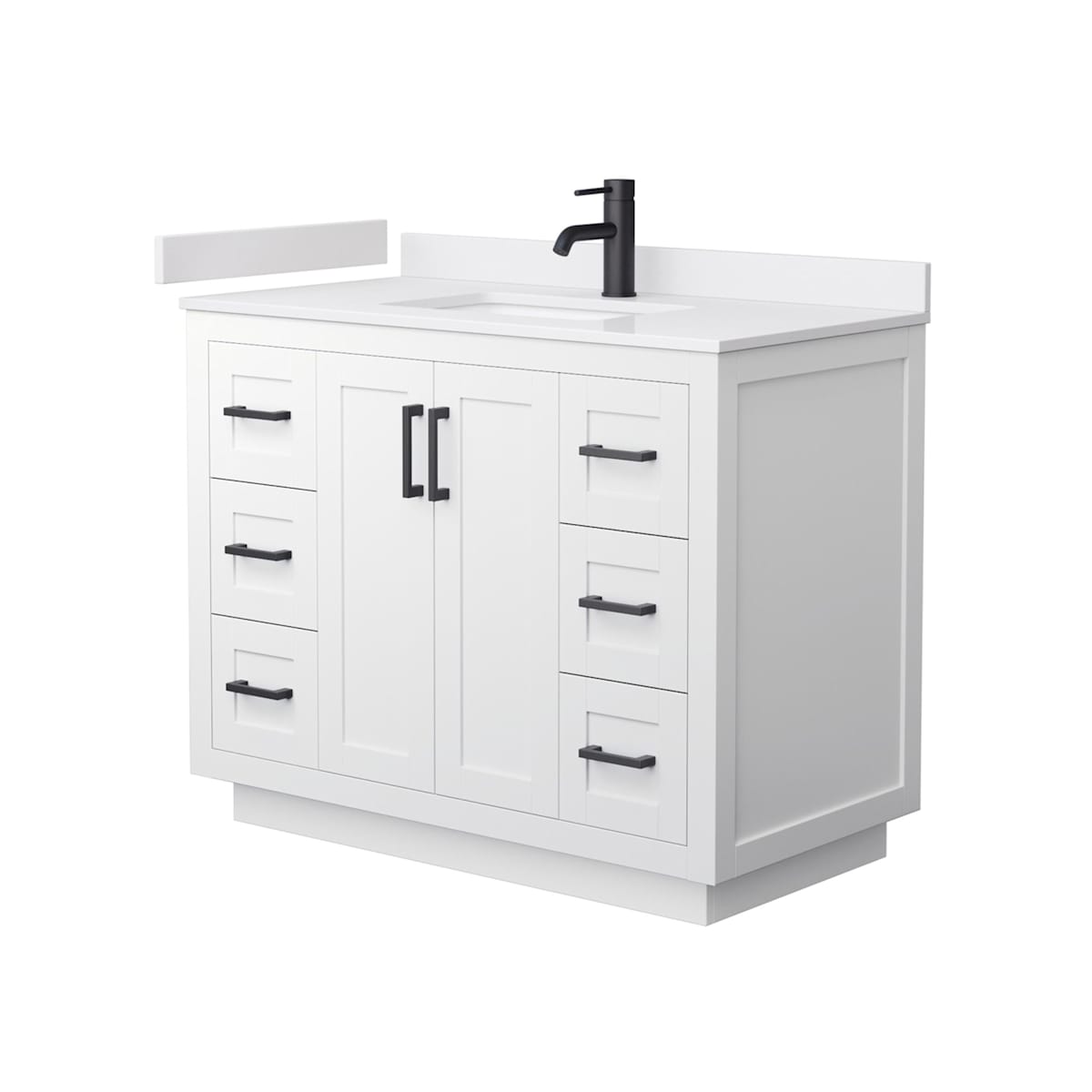 Miranda 42" Free Standing Single Basin Vanity Set with Cabinet and Cultured Marble Vanity Top