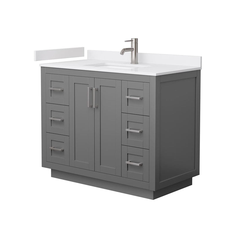 Miranda 42" Free Standing Single Basin Vanity Set with Cabinet and Cultured Marble Vanity Top - image 14
