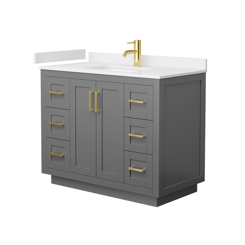 Miranda 42" Free Standing Single Basin Vanity Set with Cabinet and Cultured Marble Vanity Top - image 18