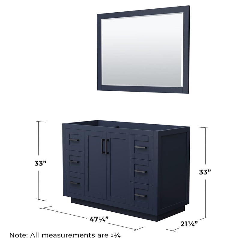 Miranda 48" Single Free Standing Vanity Cabinet - Less Vanity Top - image 4