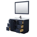 Miranda 48" Free Standing Single Basin Vanity Set with Cabinet, Marble Vanity Top, and Framed Mirror - image 3