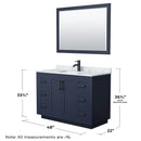 Miranda 48" Free Standing Single Basin Vanity Set with Cabinet, Marble Vanity Top, and Framed Mirror - image 6
