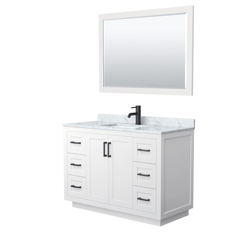 Miranda 48" Free Standing Single Basin Vanity Set with Cabinet, Marble Vanity Top, and Framed Mirror - image 13