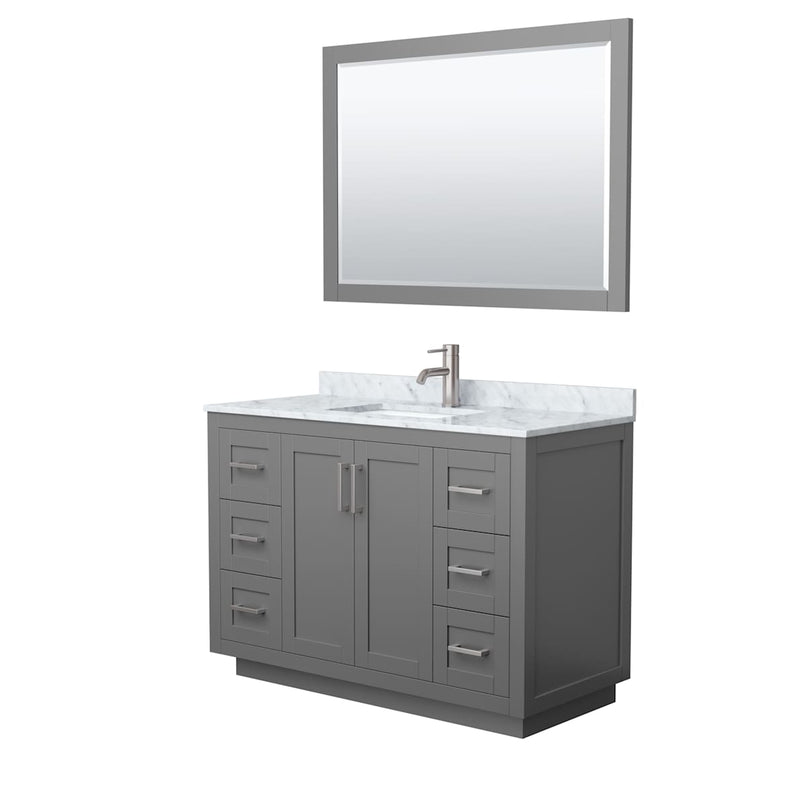 Miranda 48" Free Standing Single Basin Vanity Set with Cabinet, Marble Vanity Top, and Framed Mirror - image 14
