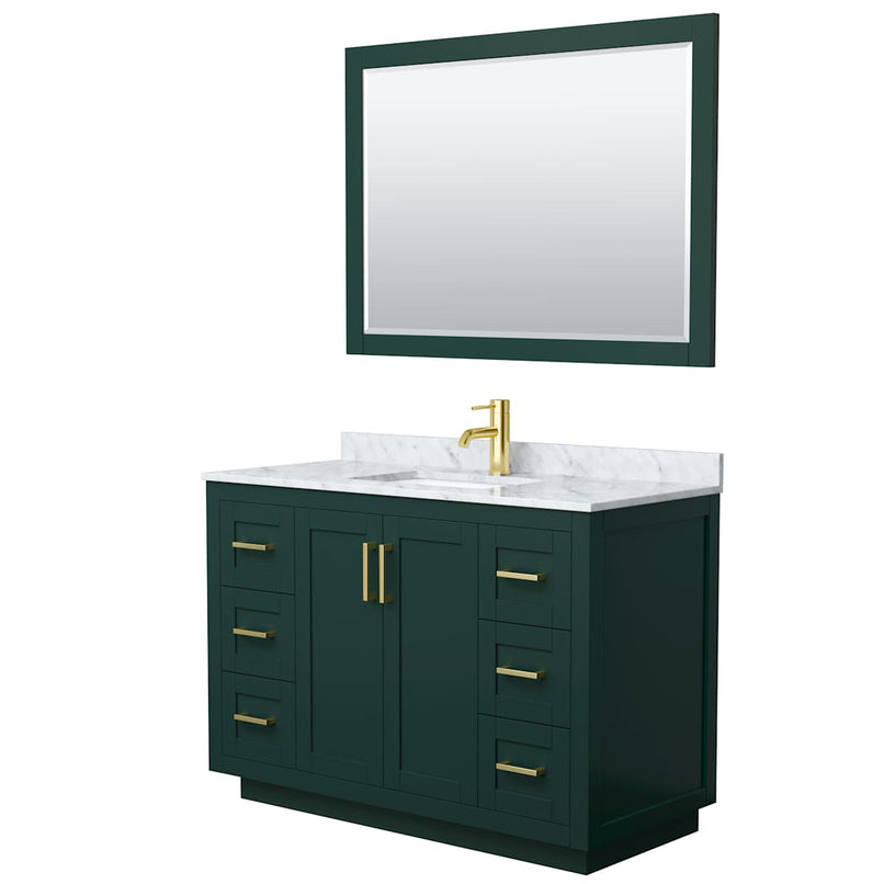Miranda 48" Free Standing Single Basin Vanity Set with Cabinet, Marble Vanity Top, and Framed Mirror - image 18