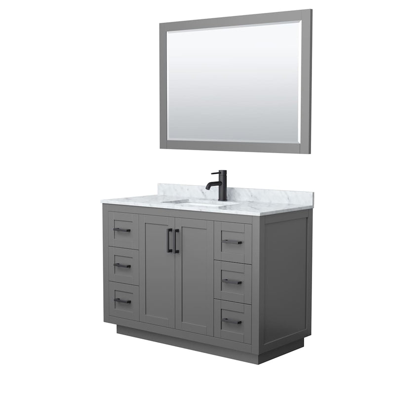 Miranda 48" Free Standing Single Basin Vanity Set with Cabinet, Marble Vanity Top, and Framed Mirror - image 19