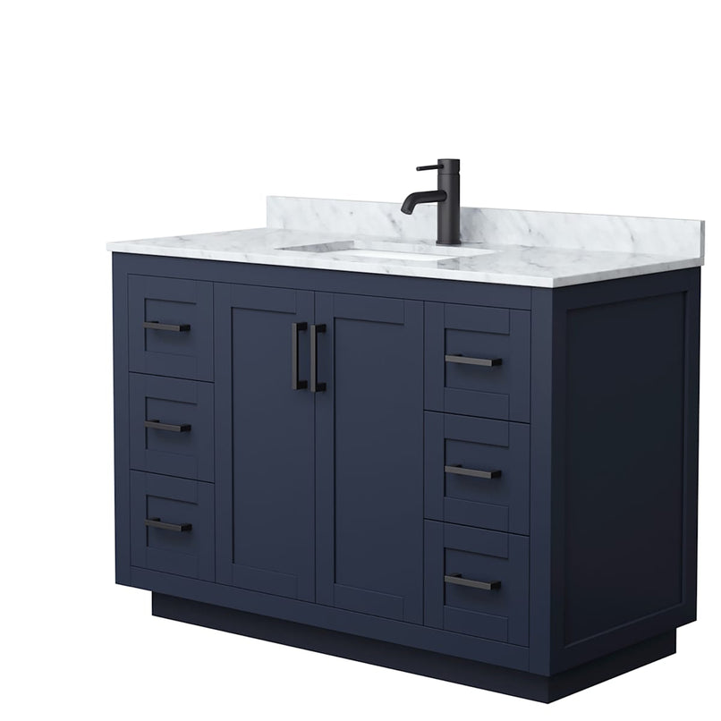Miranda 48" Free Standing Single Basin Vanity Set with Cabinet and Marble Vanity Top - image 2