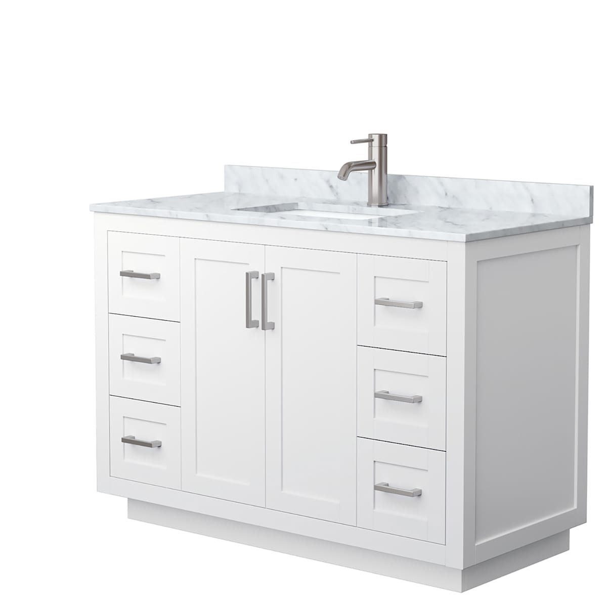 Miranda 48" Free Standing Single Basin Vanity Set with Cabinet and Marble Vanity Top