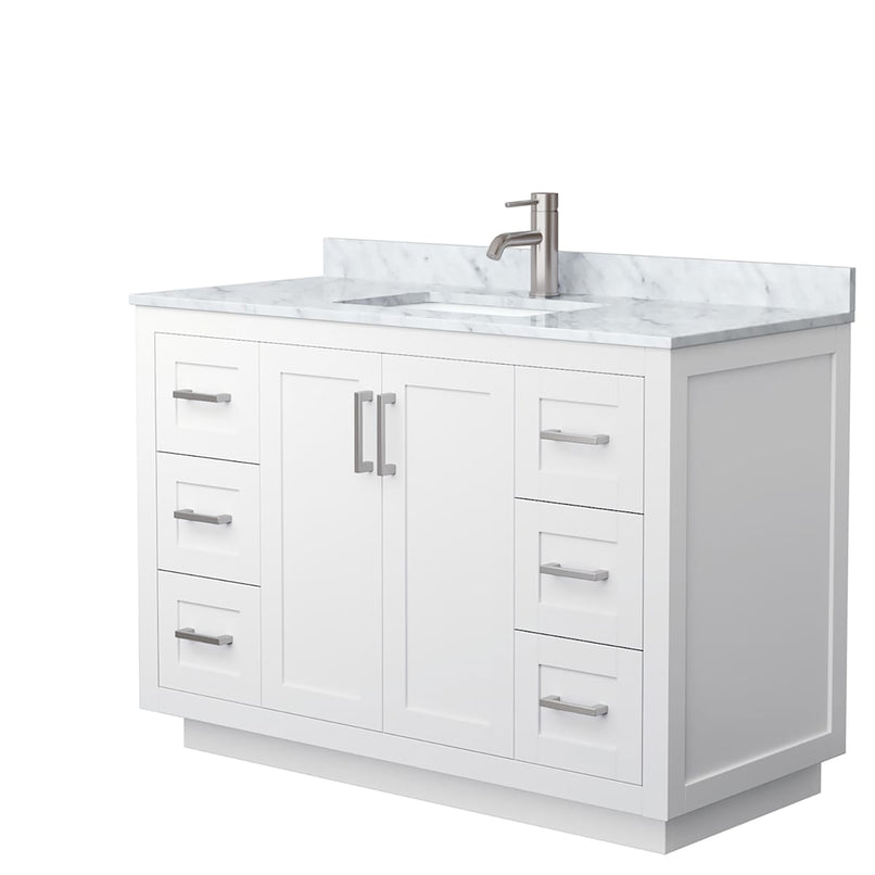 Miranda 48" Free Standing Single Basin Vanity Set with Cabinet and Marble Vanity Top - image 7