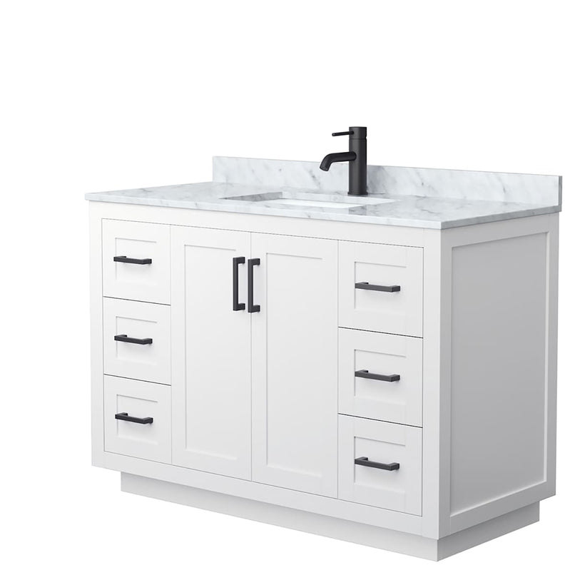 Miranda 48" Free Standing Single Basin Vanity Set with Cabinet and Marble Vanity Top - image 9