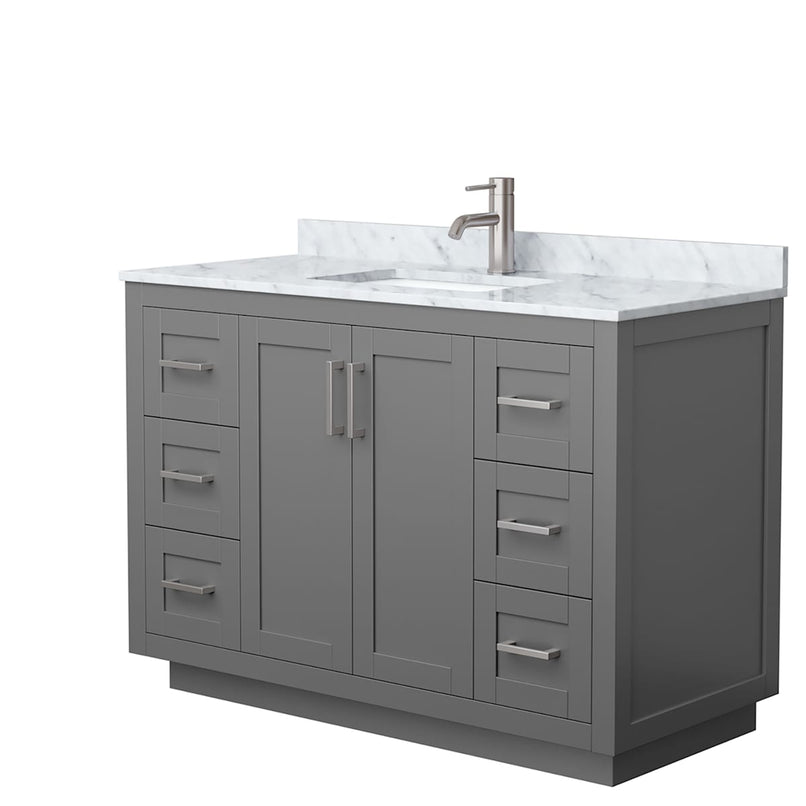 Miranda 48" Free Standing Single Basin Vanity Set with Cabinet and Marble Vanity Top - image 10