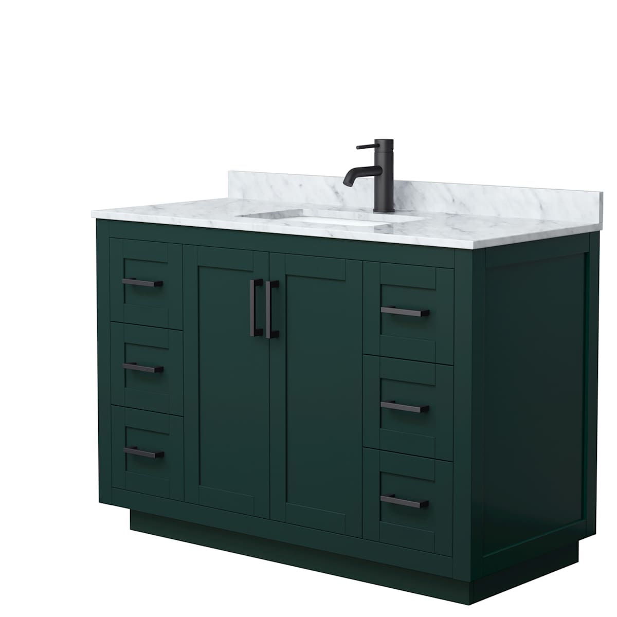 Miranda 48" Free Standing Single Basin Vanity Set with Cabinet and Marble Vanity Top