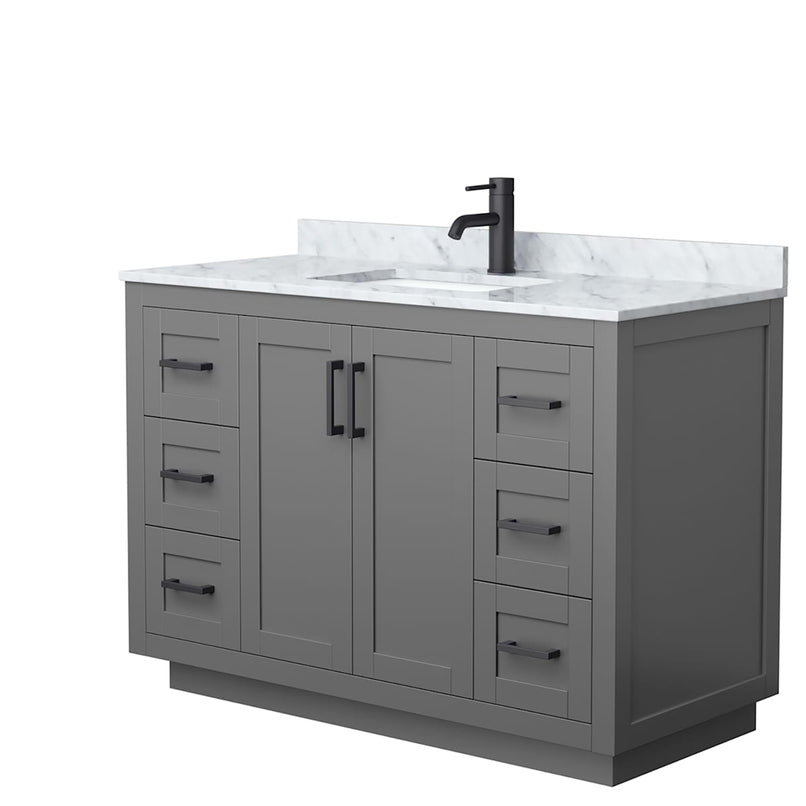 Miranda 48" Free Standing Single Basin Vanity Set with Cabinet and Marble Vanity Top - image 15