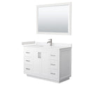 Miranda 48" Free Standing Single Basin Vanity Set with Cabinet, Cultured Marble Vanity Top, and Framed Mirror - image 10