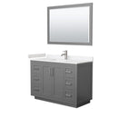 Miranda 48" Free Standing Single Basin Vanity Set with Cabinet, Cultured Marble Vanity Top, and Framed Mirror - image 19