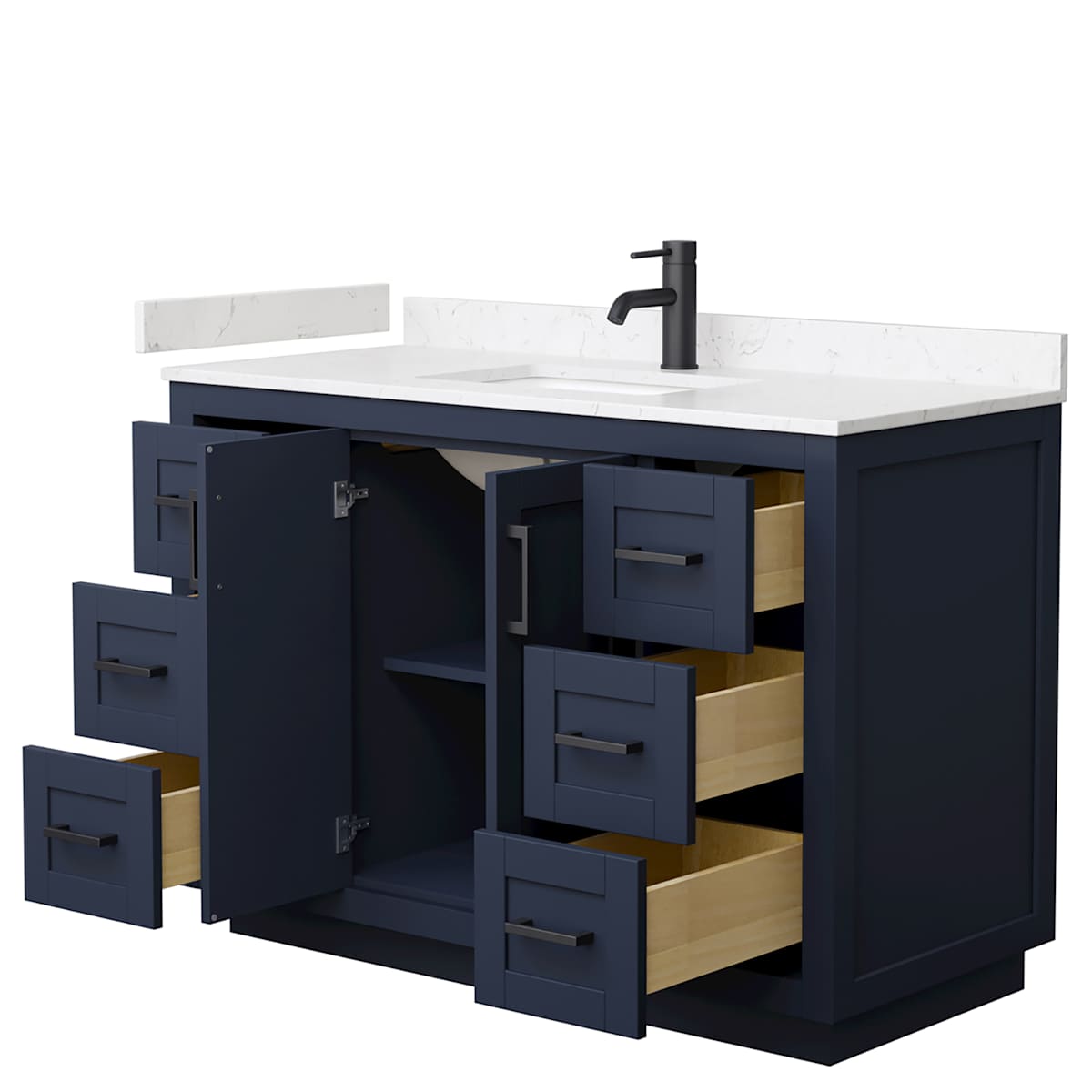 Miranda 48" Free Standing Single Basin Vanity Set with Cabinet and Cultured Marble Vanity Top