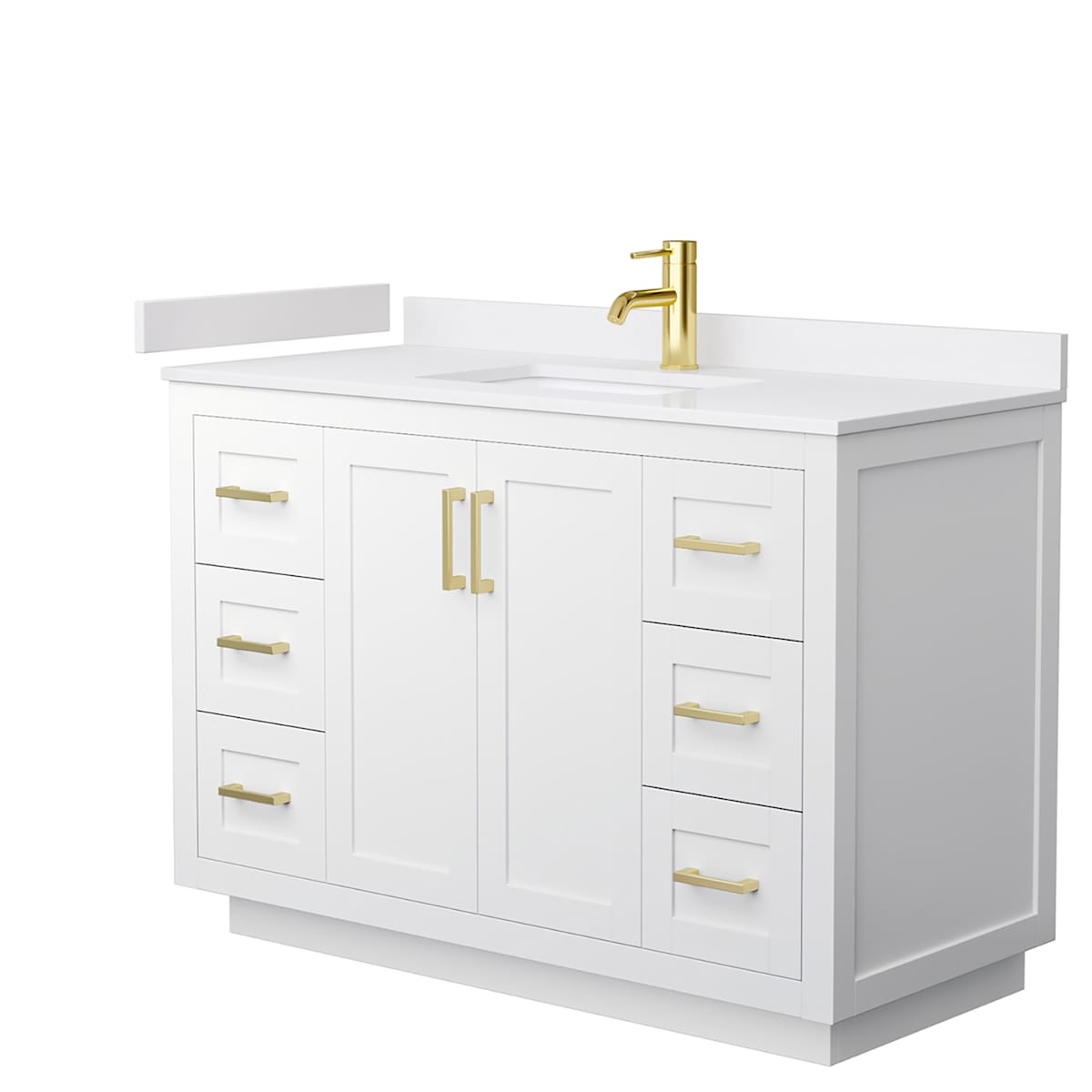 Miranda 48" Free Standing Single Basin Vanity Set with Cabinet and Cultured Marble Vanity Top