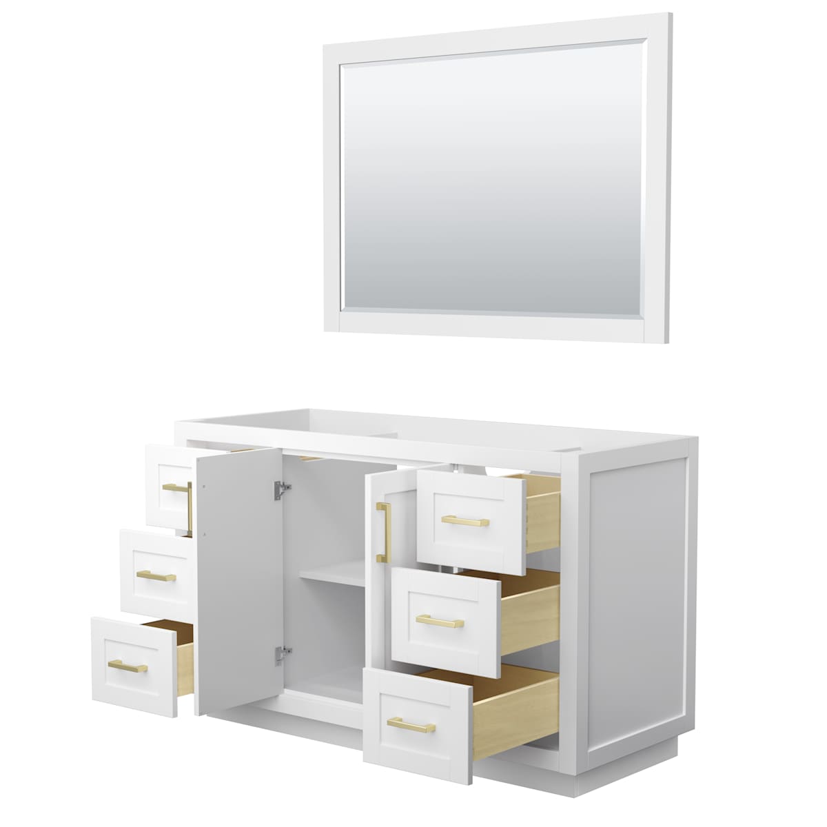 Miranda 54" Single Free Standing Vanity Cabinet - Less Vanity Top