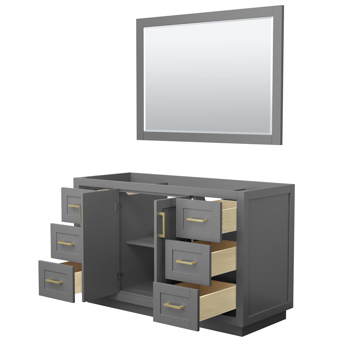 Miranda 54" Single Free Standing Vanity Cabinet - Less Vanity Top - image 13