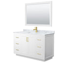 Miranda 54" Free Standing Single Basin Vanity Set with Cabinet, Marble Vanity Top, and Framed Mirror - image 9