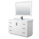 Miranda 54" Free Standing Single Basin Vanity Set with Cabinet, Marble Vanity Top, and Framed Mirror - image 10