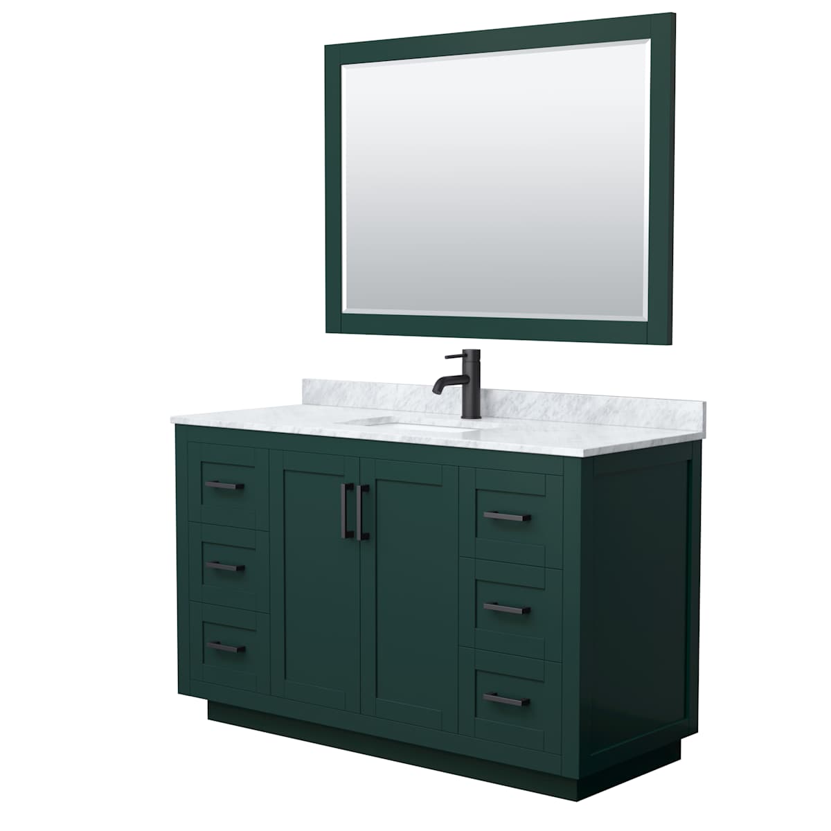 Miranda 54" Free Standing Single Basin Vanity Set with Cabinet, Marble Vanity Top, and Framed Mirror - image 15