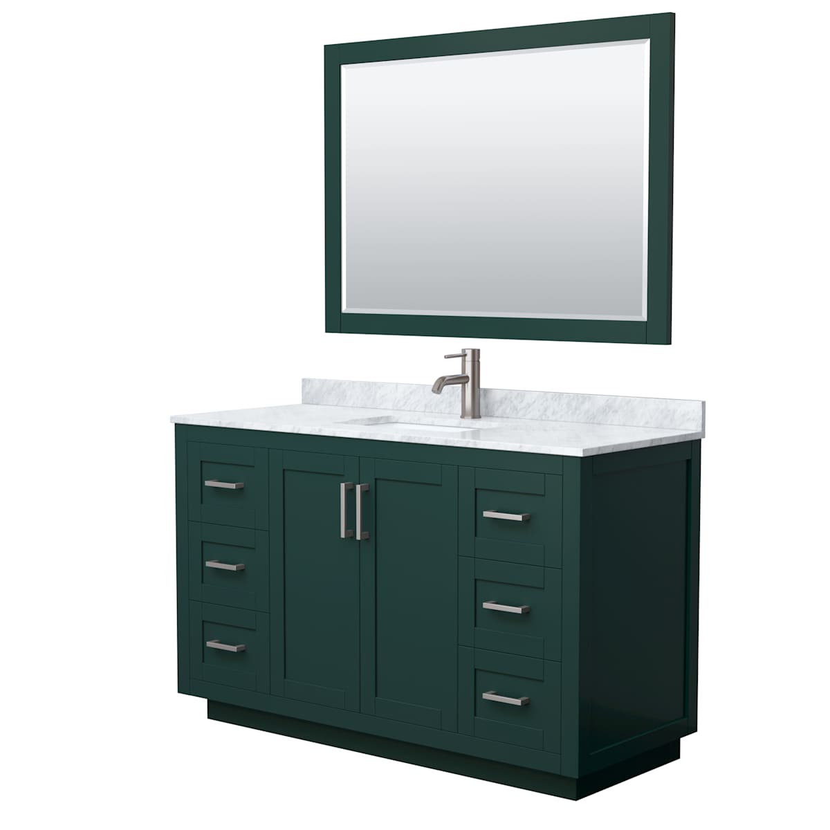 Miranda 54" Free Standing Single Basin Vanity Set with Cabinet, Marble Vanity Top, and Framed Mirror - image 17