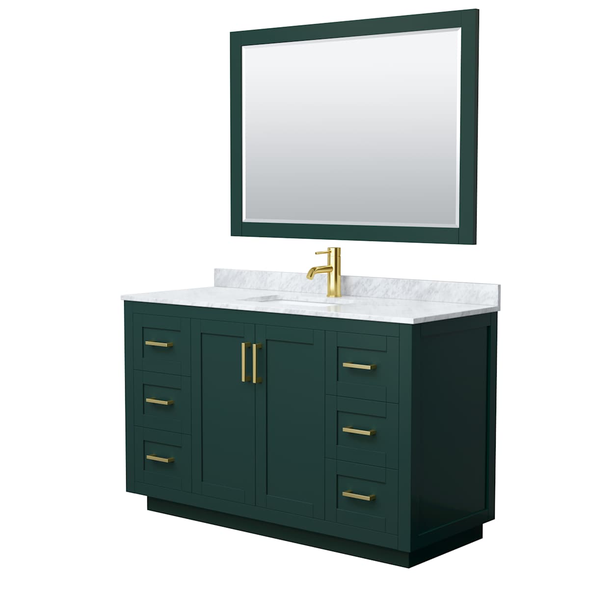 Miranda 54" Free Standing Single Basin Vanity Set with Cabinet, Marble Vanity Top, and Framed Mirror - image 18