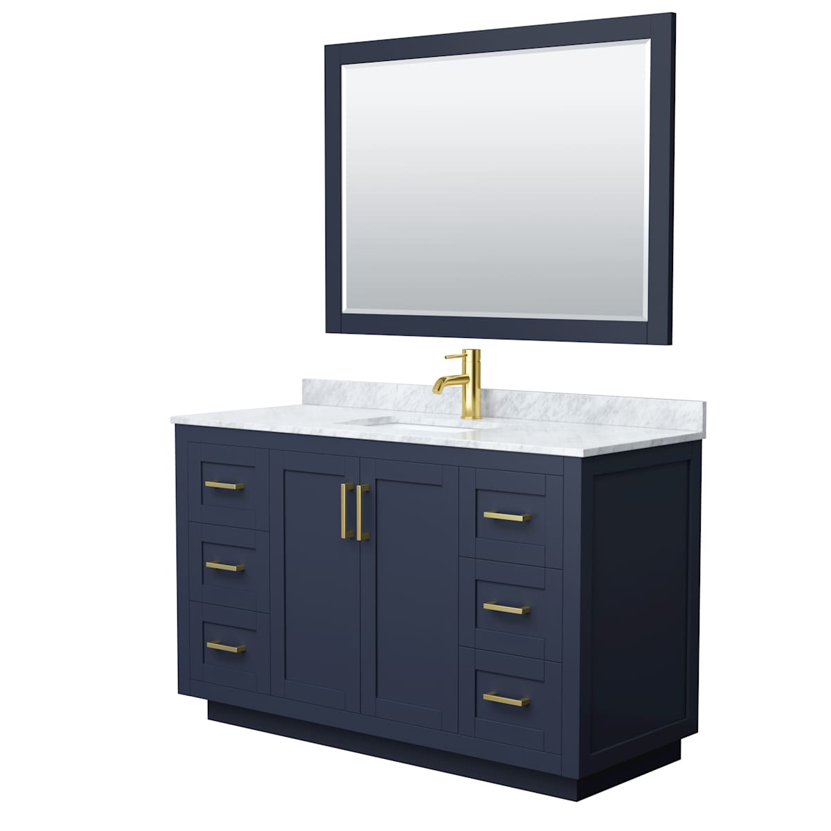 Miranda 54" Free Standing Single Basin Vanity Set with Cabinet, Marble Vanity Top, and Framed Mirror - image 21