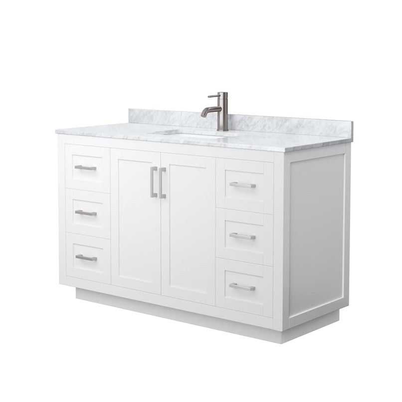 Miranda 54" Free Standing Single Basin Vanity Set with Cabinet and Marble Vanity Top - image 7