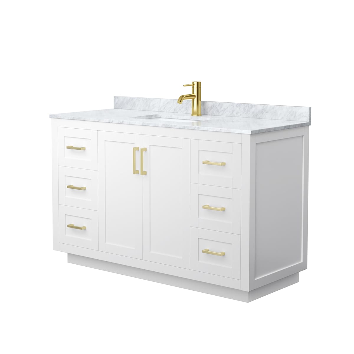 Miranda 54" Free Standing Single Basin Vanity Set with Cabinet and Marble Vanity Top - image 8