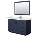 Miranda 54" Free Standing Single Basin Vanity Set with Cabinet, Cultured Marble Vanity Top, and Framed Mirror - image 2