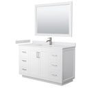 Miranda 54" Free Standing Single Basin Vanity Set with Cabinet, Cultured Marble Vanity Top, and Framed Mirror - image 9