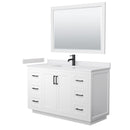 Miranda 54" Free Standing Single Basin Vanity Set with Cabinet, Cultured Marble Vanity Top, and Framed Mirror - image 13