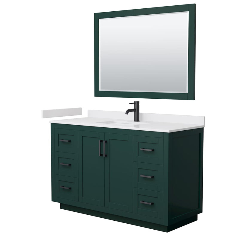 Miranda 54" Free Standing Single Basin Vanity Set with Cabinet, Cultured Marble Vanity Top, and Framed Mirror - image 20