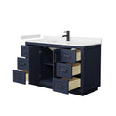 Miranda 54" Free Standing Single Basin Vanity Set with Cabinet and Cultured Marble Vanity Top - image 3